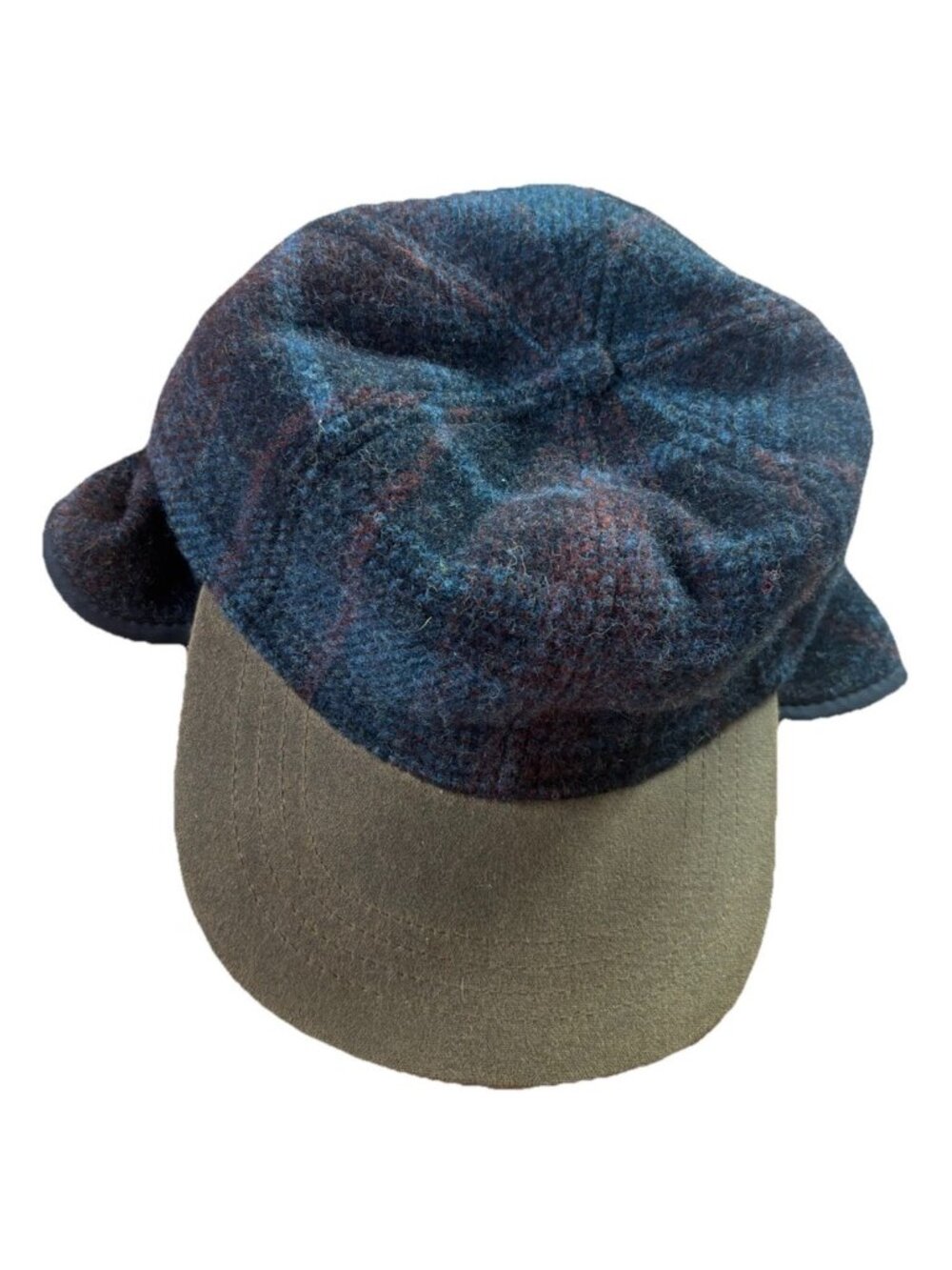 Vtg Eddie Bauer Plaid Baseball Hat Ear Warmer Size Large Classic Timeless Gorp